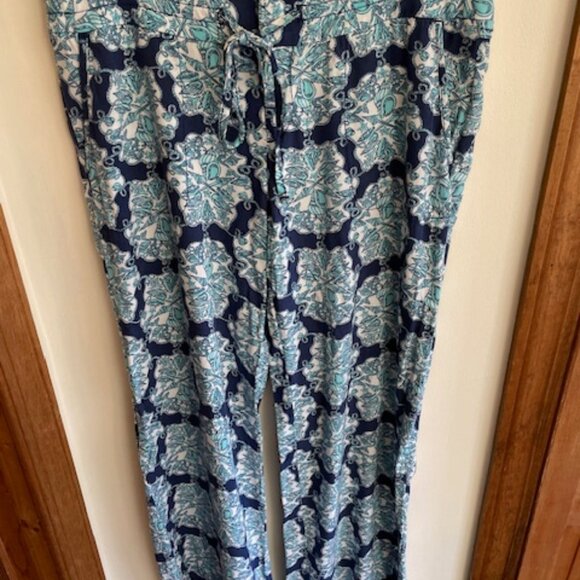LILLY PULITZER Hey Sailor Wide Leg Palazzo Drawstring Waist Pants M - Picture 5 of 16